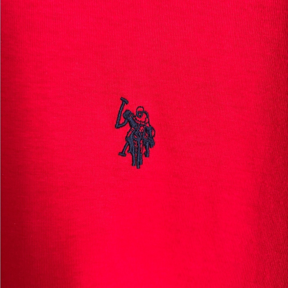 U.S. Polo Assn. Red Shirt with Logo Size S Long Sleeve Crewneck Cotton - Picture 2 of 8